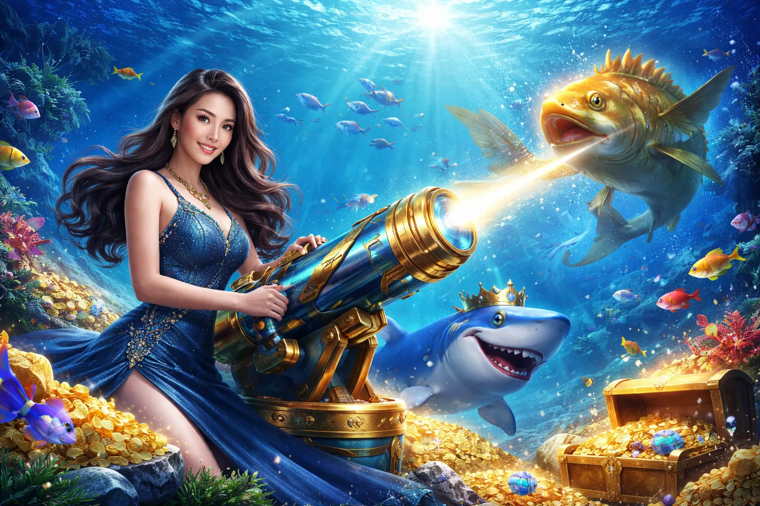 Hình ảnh chính trò chơi Bắn Cá trực tuyến sôi động